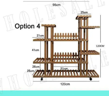 Brand new -Various Wood Bamboo Plant Stand Great Flower Plants Collection Display Shelves