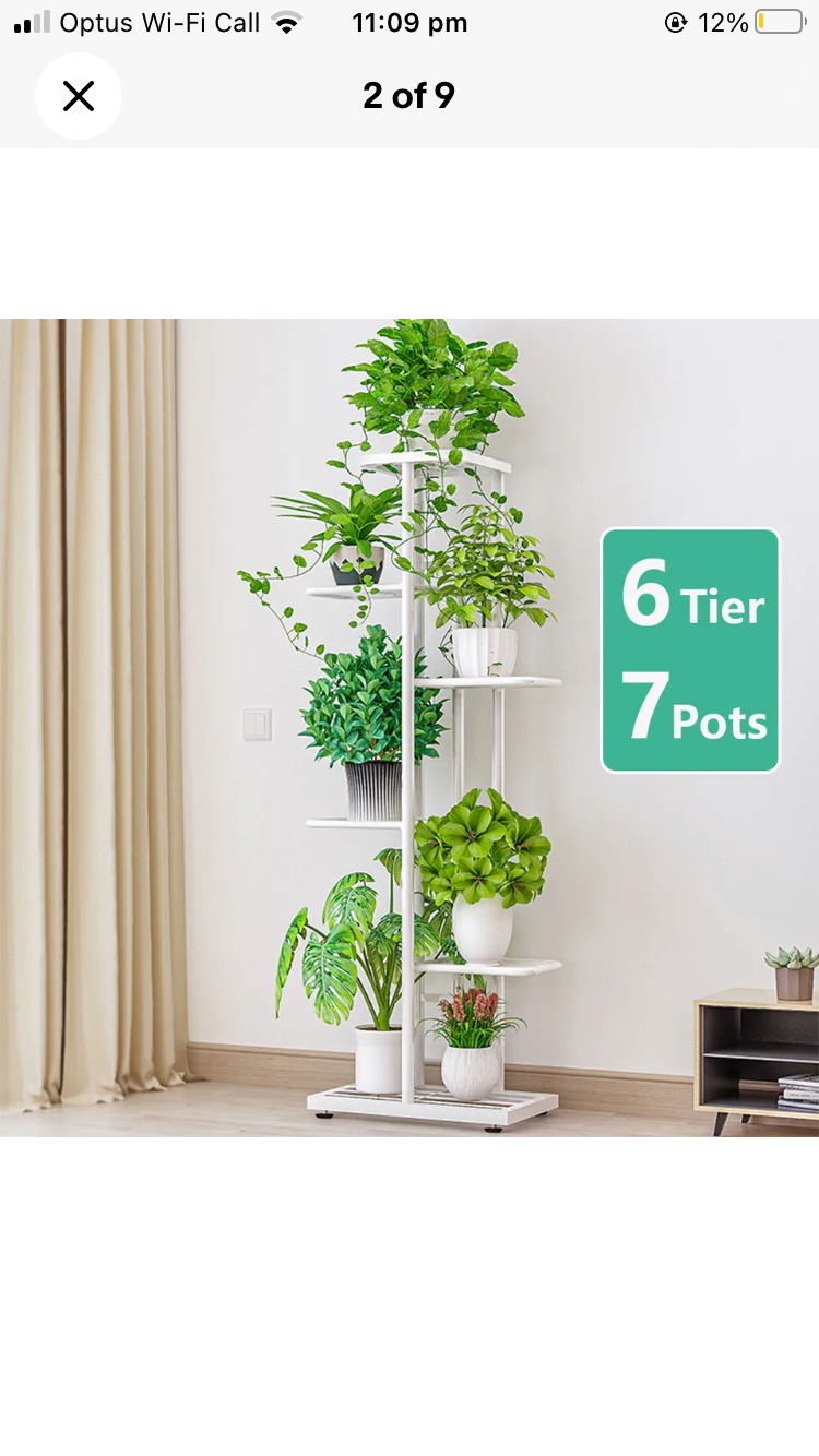 Brand new AU 6 Tier 7 Pots Metal Plant Flower Rack Shelf Storage Stand Holder Garden Decor