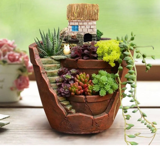 1PC Artificial Bonsai  9mm size Herb Succulent Plant House Garden Sky Flower Pots Planter♪