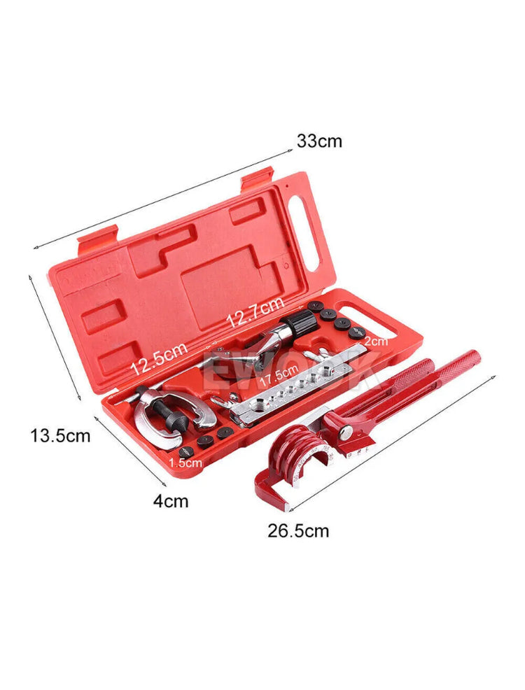 Brand new - free shipping 13Pcs Brake Air Line Double Flare Flaring Tool Kit Set + 3 in 1 Tube Pipe Bender