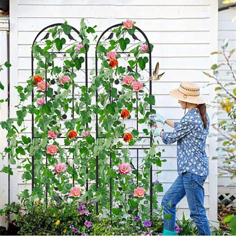 Brand new 2PCS Tall Iron Outdoor Garden Trellis Lattice for Climbing Vegetables Ivy Plants