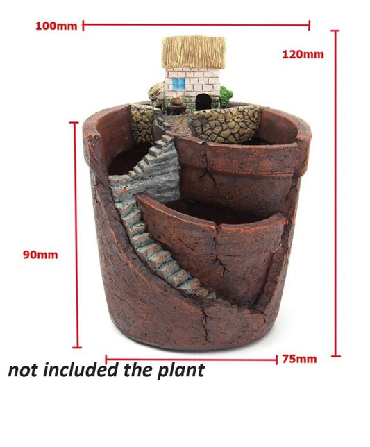 1PC Artificial Bonsai  9mm size Herb Succulent Plant House Garden Sky Flower Pots Planter♪
