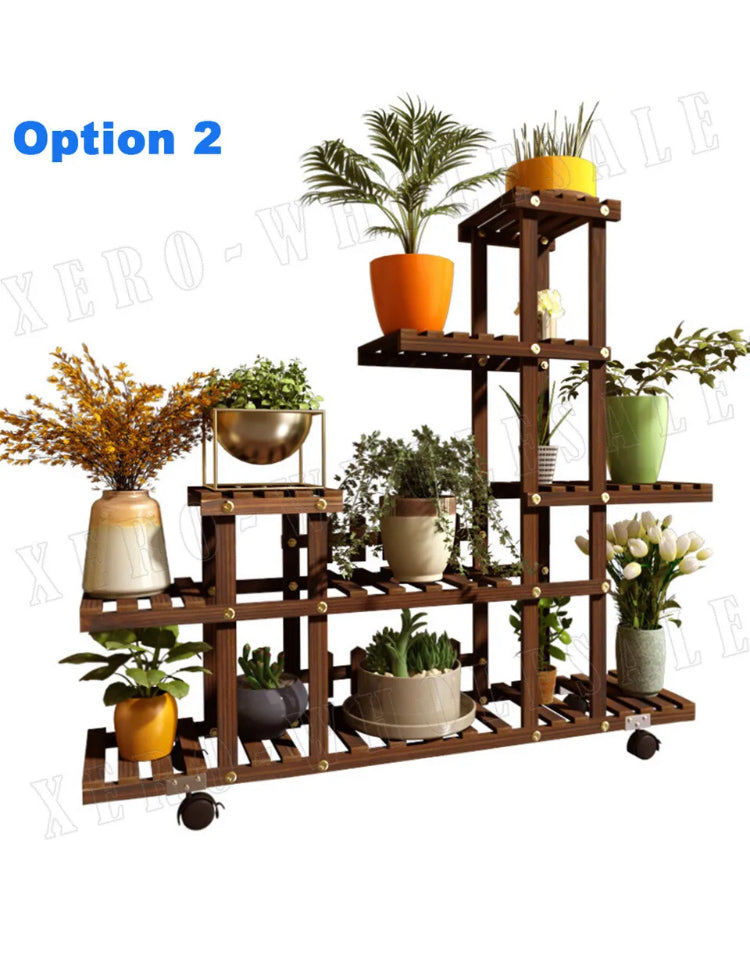 Brand new -Various Wood Bamboo Plant Stand Great Flower Plants Collection Display Shelves