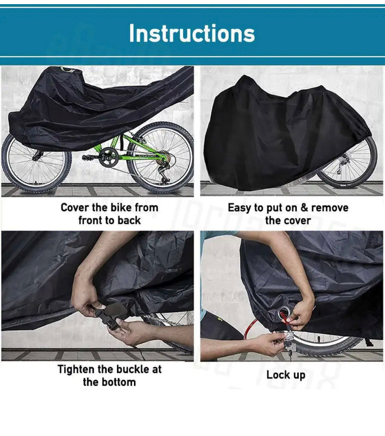 Brand new-Outdoor Waterproof Bike Cover 210T UV Protection Bicycle Waterproof Heavy Duty