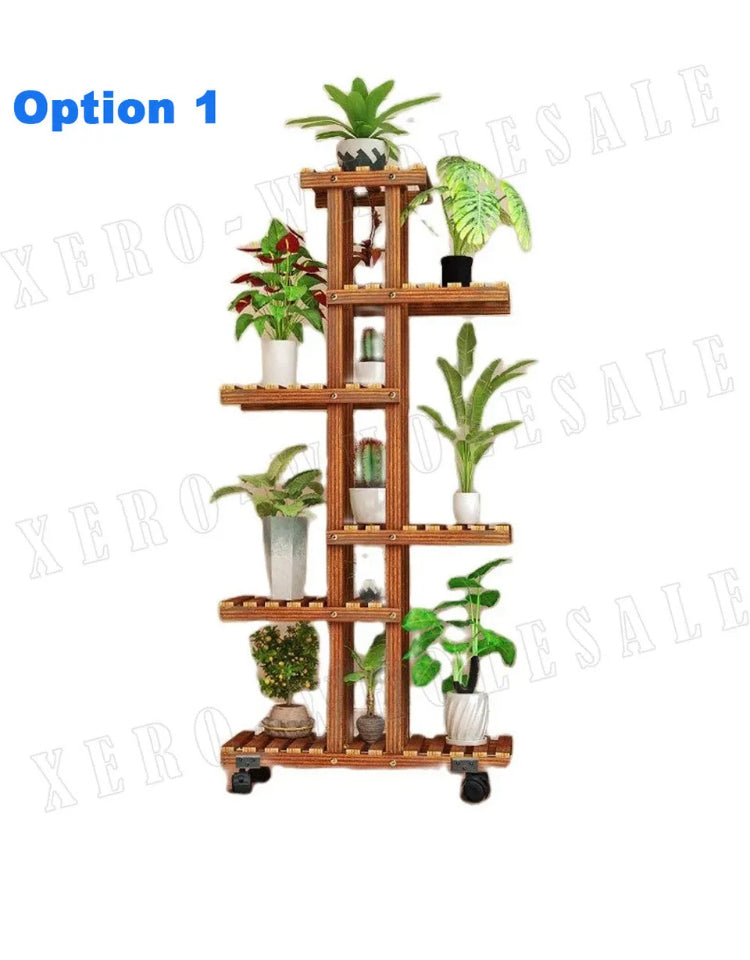 Brand new -Various Wood Bamboo Plant Stand Great Flower Plants Collection Display Shelves