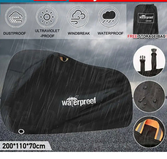 Brand new-Outdoor Waterproof Bike Cover 210T UV Protection Bicycle Waterproof Heavy Duty