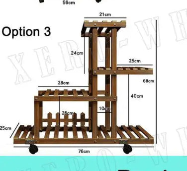 Brand new -Various Wood Bamboo Plant Stand Great Flower Plants Collection Display Shelves