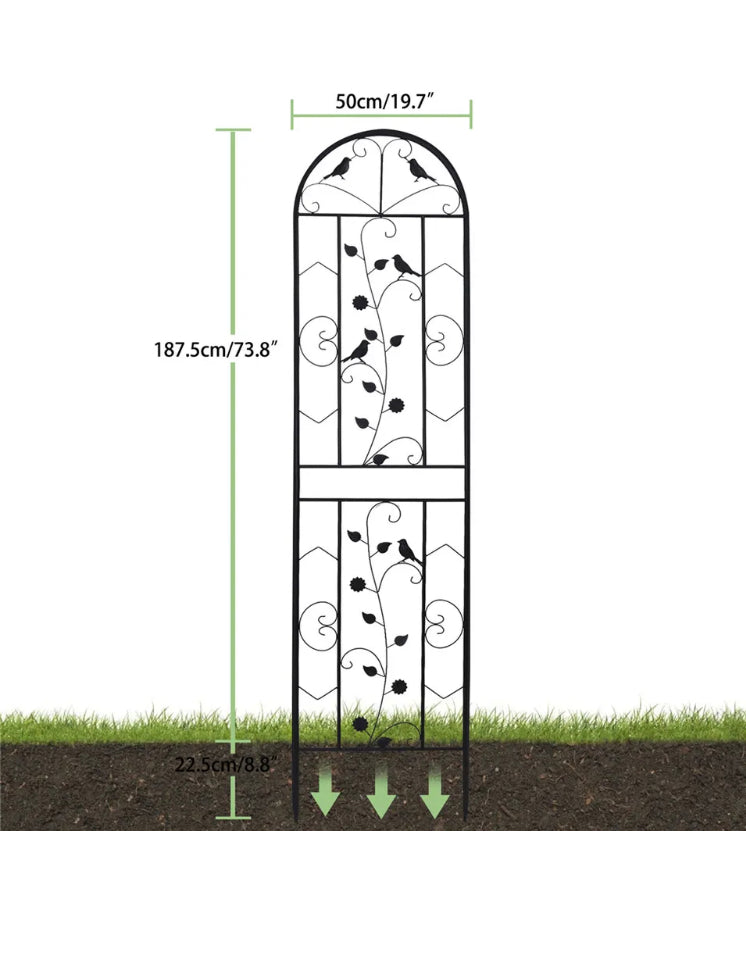 Brand new 2PCS Tall Iron Outdoor Garden Trellis Lattice for Climbing Vegetables Ivy Plants