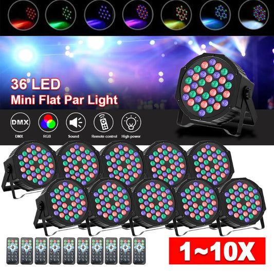 Brand new 36W 36 LED RGB Stage Lighting PAR Light DMX Beam Party DJ Disco Party Lights AU