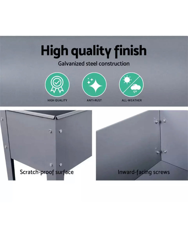 Brand new Green Fingers Garden Bed Elevated 100X80X30cm Planter Box Container Galvanised