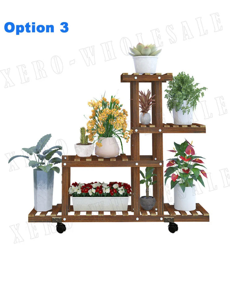 Brand new -Various Wood Bamboo Plant Stand Great Flower Plants Collection Display Shelves