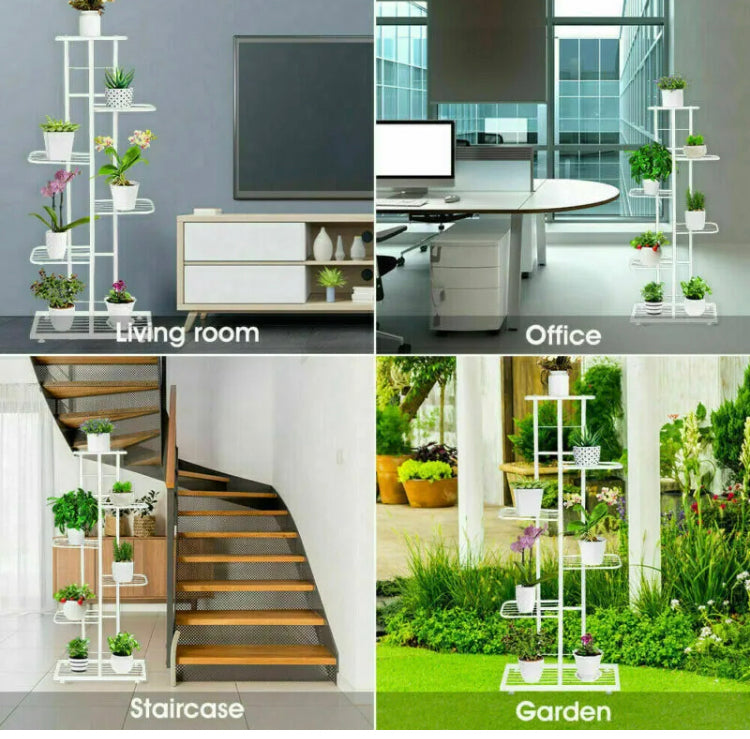 Brand new AU 6 Tier 7 Pots Metal Plant Flower Rack Shelf Storage Stand Holder Garden Decor