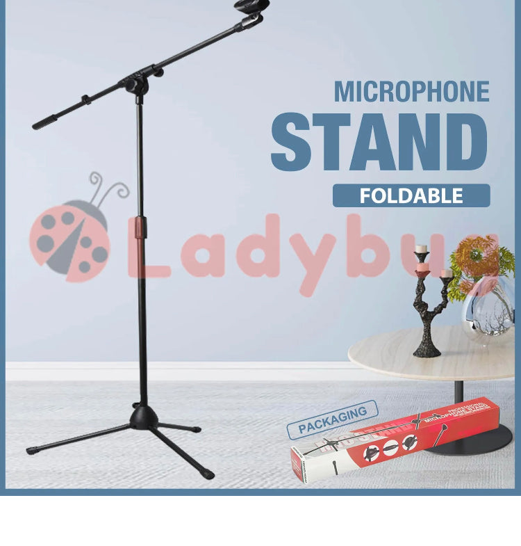 Brand new Telescopic Boom Microphone Stand Adjustable Mic Holder Tripod