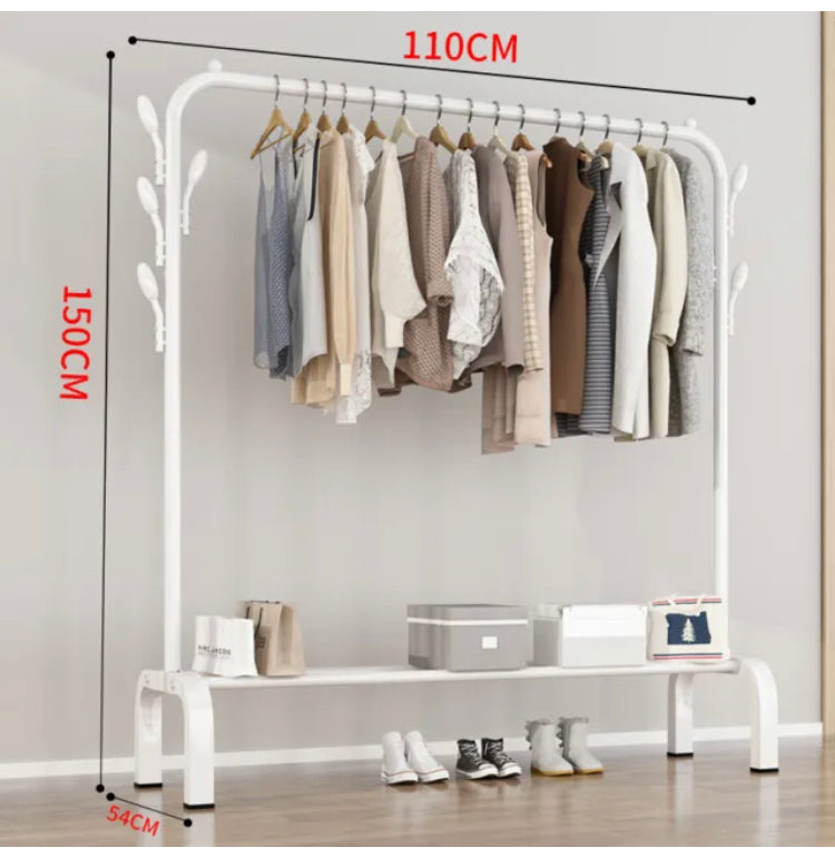 Brand new heavy duty Clothes Coat Garment Hanging Rack Shoe Storage Shelf Organizer Hanger