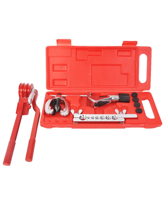 Brand new- free shipping 10Pcs Brake Air Line Double Flare Flaring Tool Kit Set + 3 in 1 Tube Pipe Bender