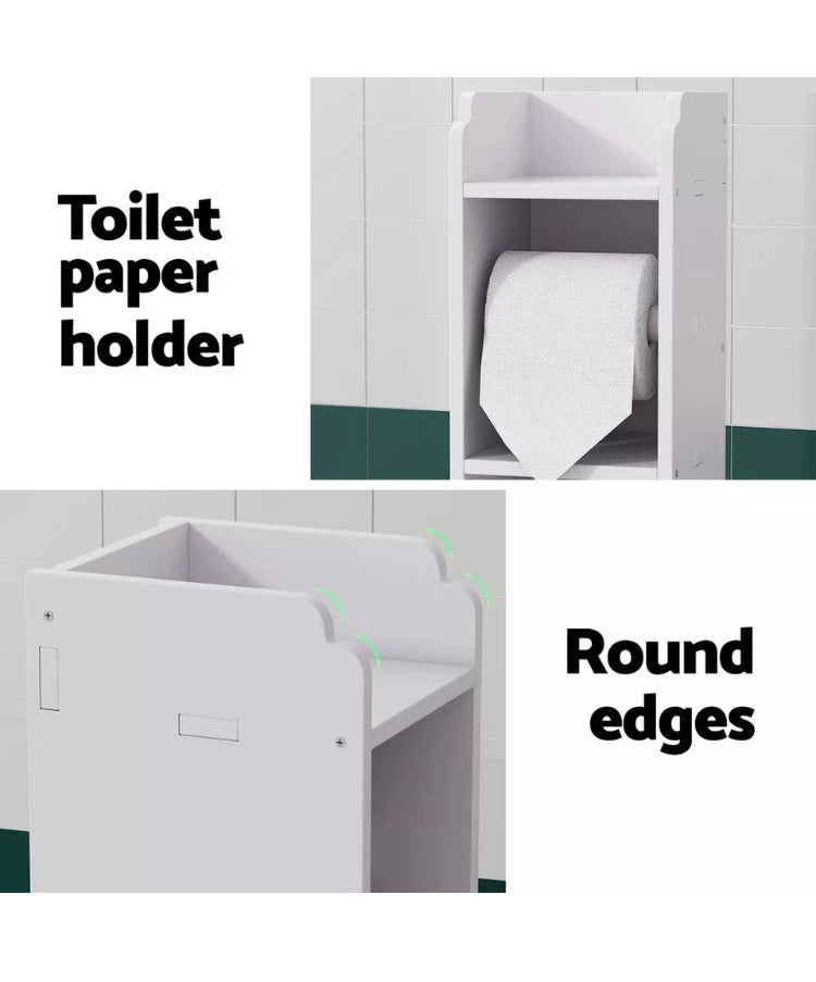 Brand new Artiss Bathroom Cabinet Toilet Roll Holder Tissue Organizer 3 Tier Floor Cabinet