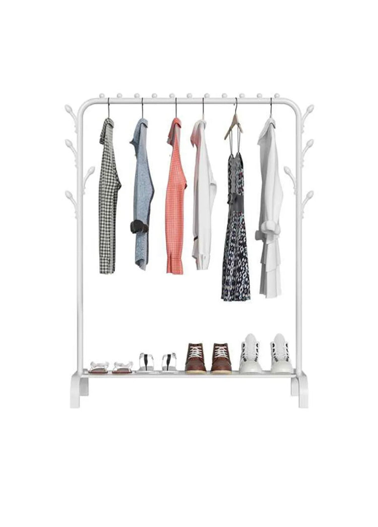 Brand new heavy duty Clothes Coat Garment Hanging Rack Shoe Storage Shelf Organizer Hanger