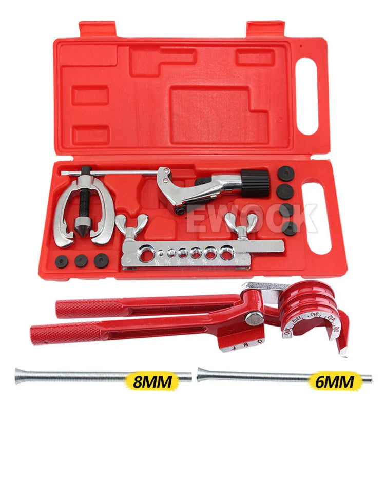 Brand new - free shipping 13Pcs Brake Air Line Double Flare Flaring Tool Kit Set + 3 in 1 Tube Pipe Bender