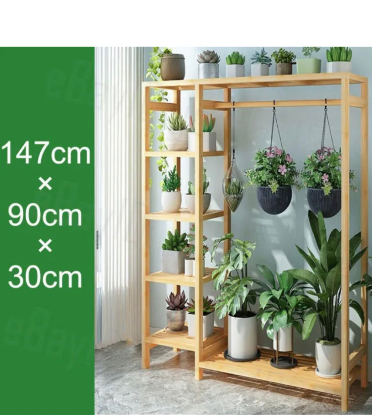 Brand new-free post 3 Tier 147cm Wooden Hanging Pot Plant Stand Flower Shelf Storage Rack