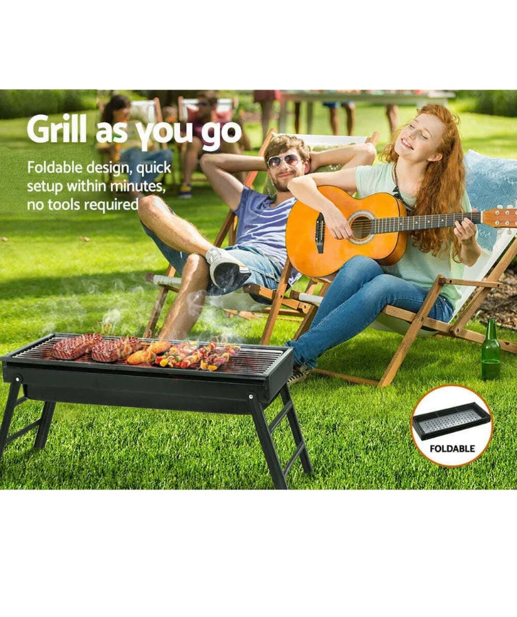 Brand new-free post Grillz Charcoal BBQ Grill Smoker Portable Barbecue Outdoor Foldable Camping