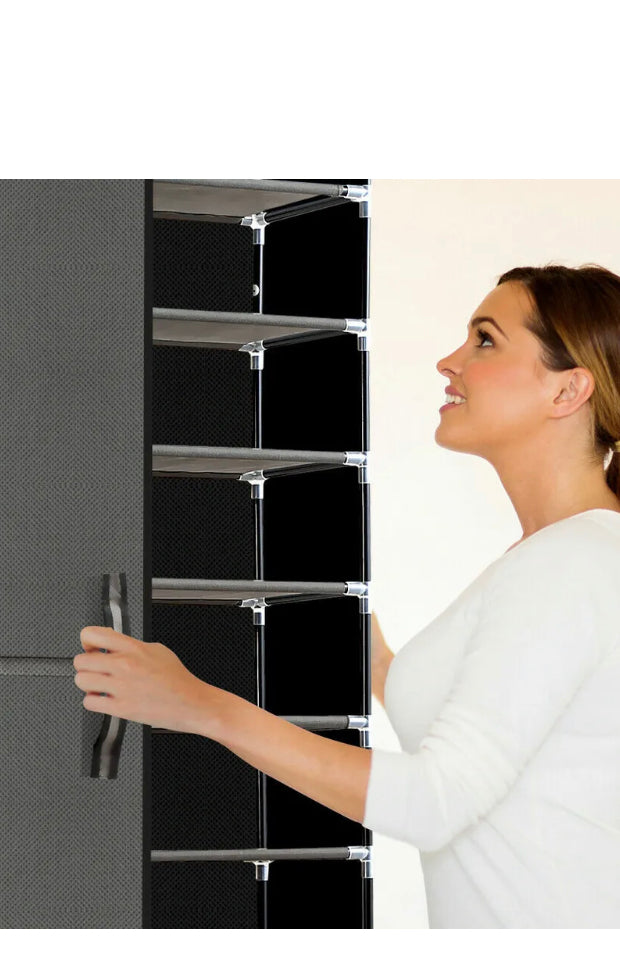 Brand new-free post 10 Tiers Shoe Rack Stackable Fabric Cabinet Storage Holder Wardrobe Organiser