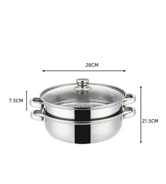 Brand new-free post 4 Tier Stainless Steel Steamer Meat Vegetable Cooking Steam Pot Kitchen Tool