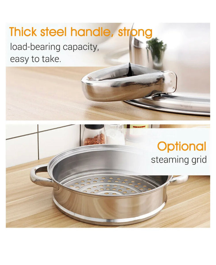 Brand new-free post 4 Tier Stainless Steel Steamer Meat Vegetable Cooking Steam Pot Kitchen Tool