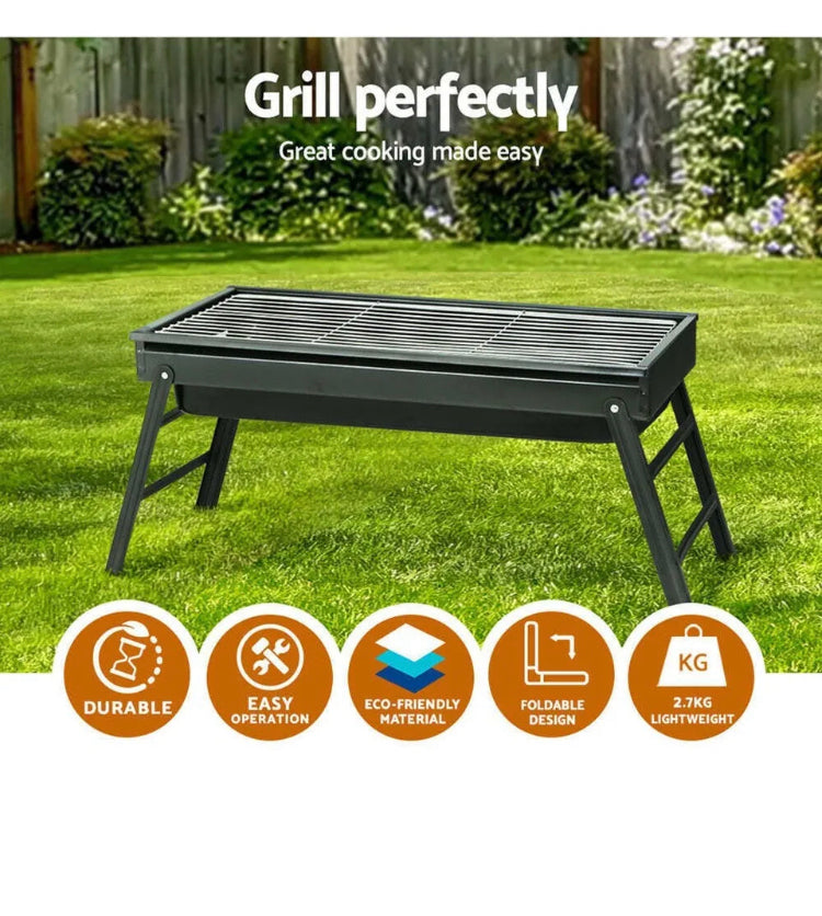 Brand new-free post Grillz Charcoal BBQ Grill Smoker Portable Barbecue Outdoor Foldable Camping