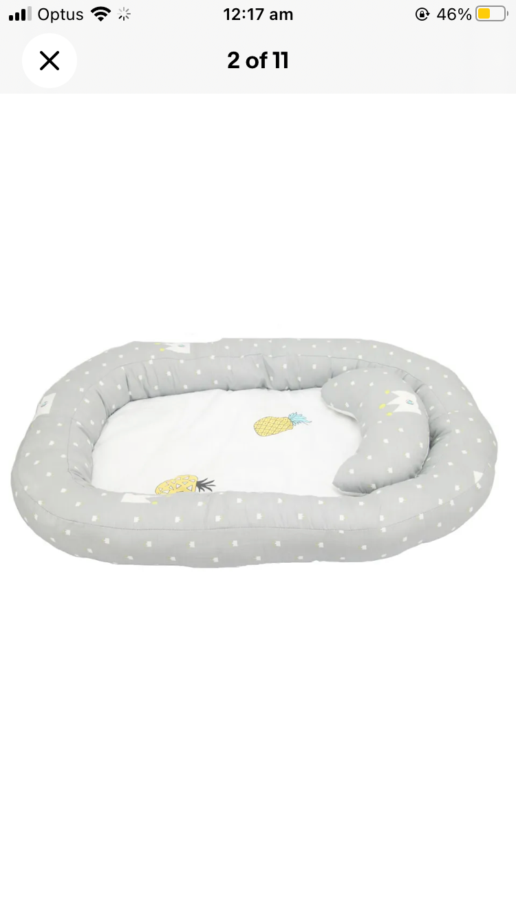 Brand new- free post Washable Baby Nest Portable Bed Crib Removable Bassinets Protect Cushion Pillow