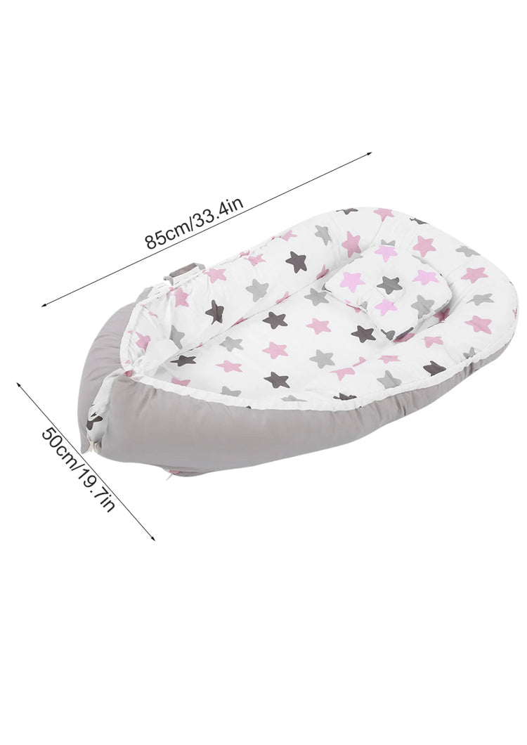 Brand new-free post Baby Nest Bed Lounger Sleeping Portable Pillow Newborn Bassinet Crib Cot 2 Sides