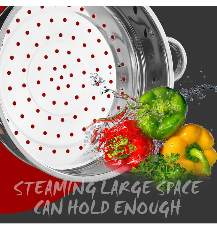 Brand new-free post 4 Tier Stainless Steel Steamer Meat Vegetable Cooking Steam Pot Kitchen Tool