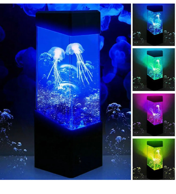 Brand new free post LED Jellyfish Lava Lamp Jellyfish Lamp Electric Aquarium Tank Mood Night Light