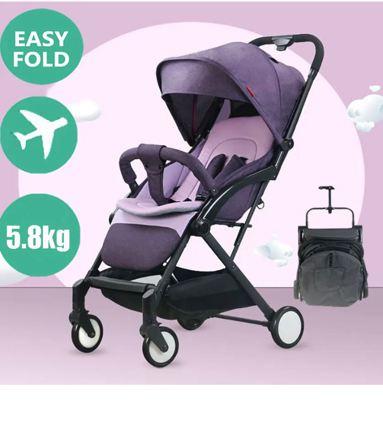 Brand new- free post New 2023 Lightweight Compact Baby Stroller Pram Easy Fold Travel Carry on Plane