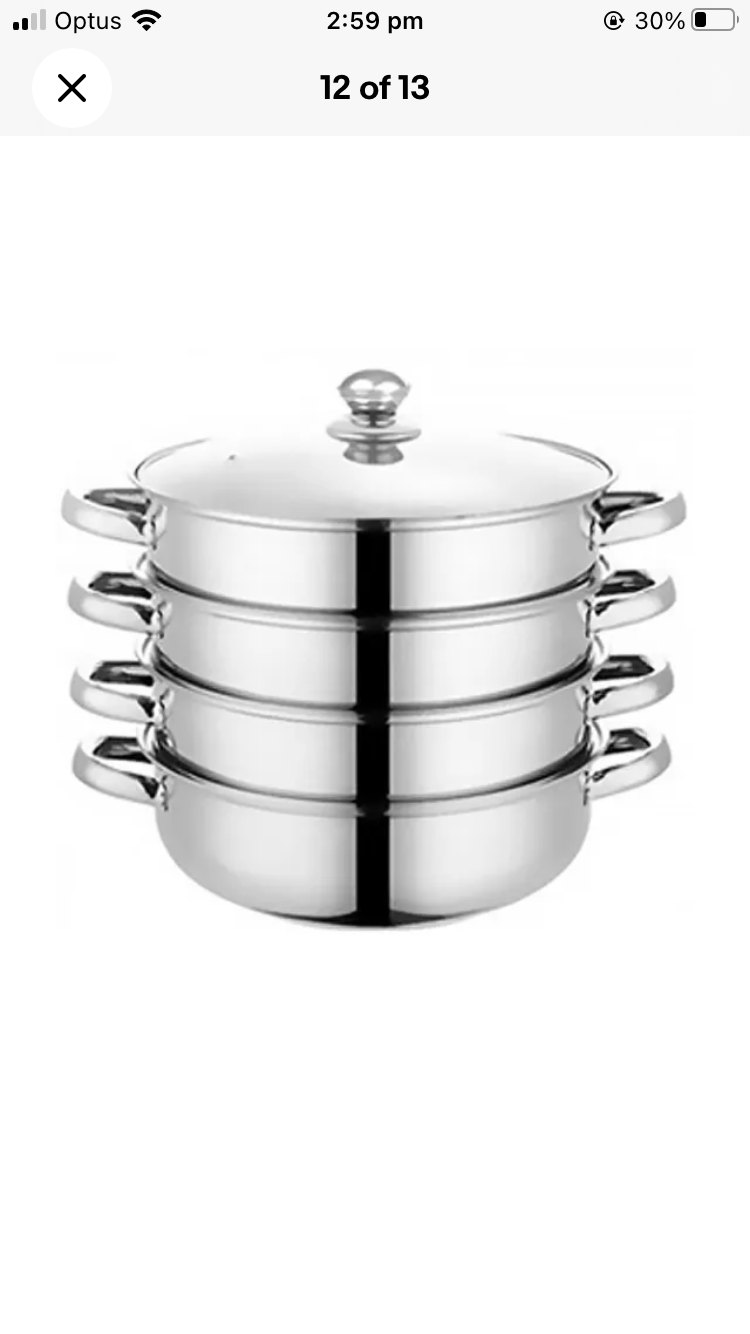 Brand new-free post 4 Tier Stainless Steel Steamer Meat Vegetable Cooking Steam Pot Kitchen Tool