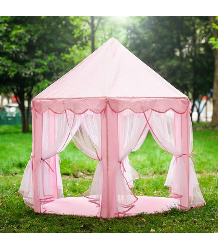 Brand new-free post Kids Teepee Play Tent Princess Castle Pink Children House Indoor Outdoor