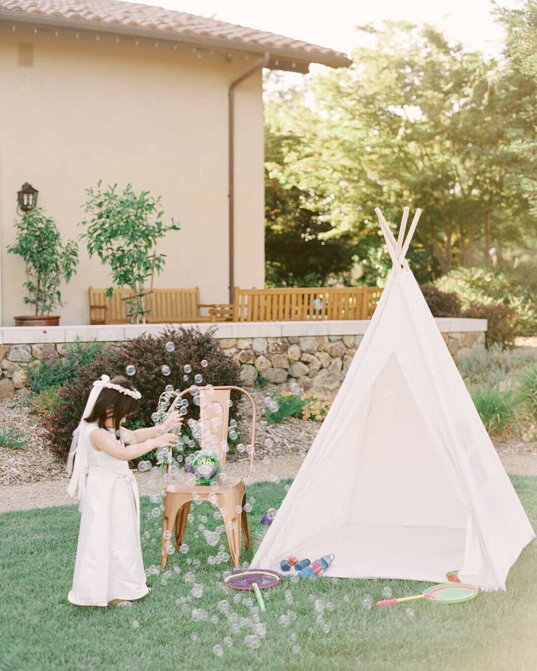 Large Teepee Indian Tent Kids Cotton Canvas Play House Children Wigwam Gift AU