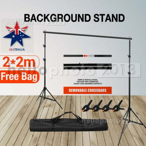 Photography Backdrop Stand KIT Stability Heavy-Duty Background Support+4xClamps