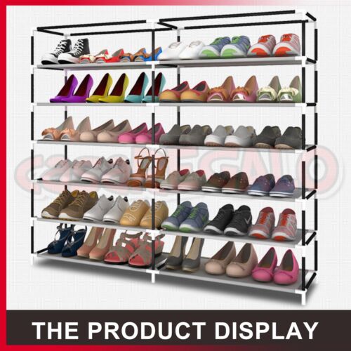 Double shoe rack with cover