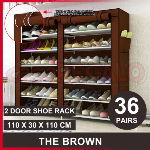 Double shoe rack with cover