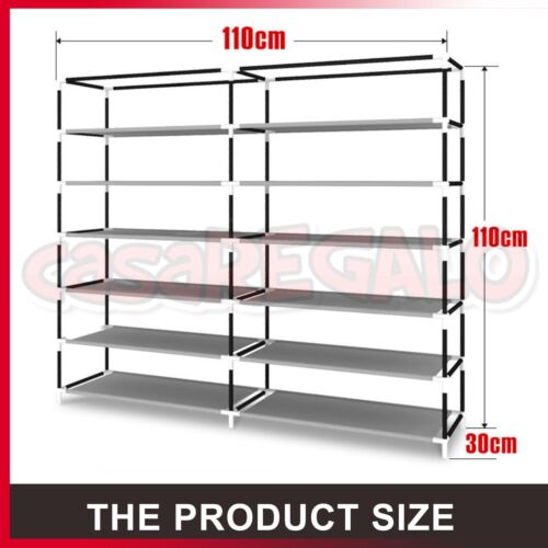 Double shoe rack with cover