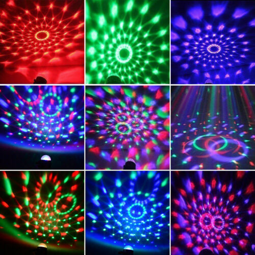 USB RGB LED Disco Ball DJ Party Light Effect Strobe Remote Auto Sound Activated