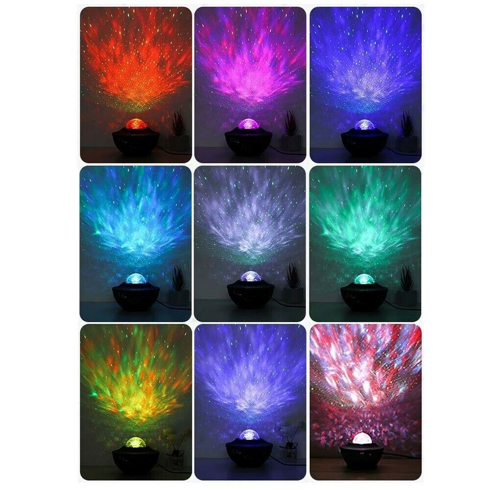 LED Galaxy Starry Night Light Projector Ocean Star Sky Party Baby Kids Room Lamp