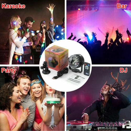 USB RGB LED Disco Ball DJ Party Light Effect Strobe Remote Auto Sound Activated