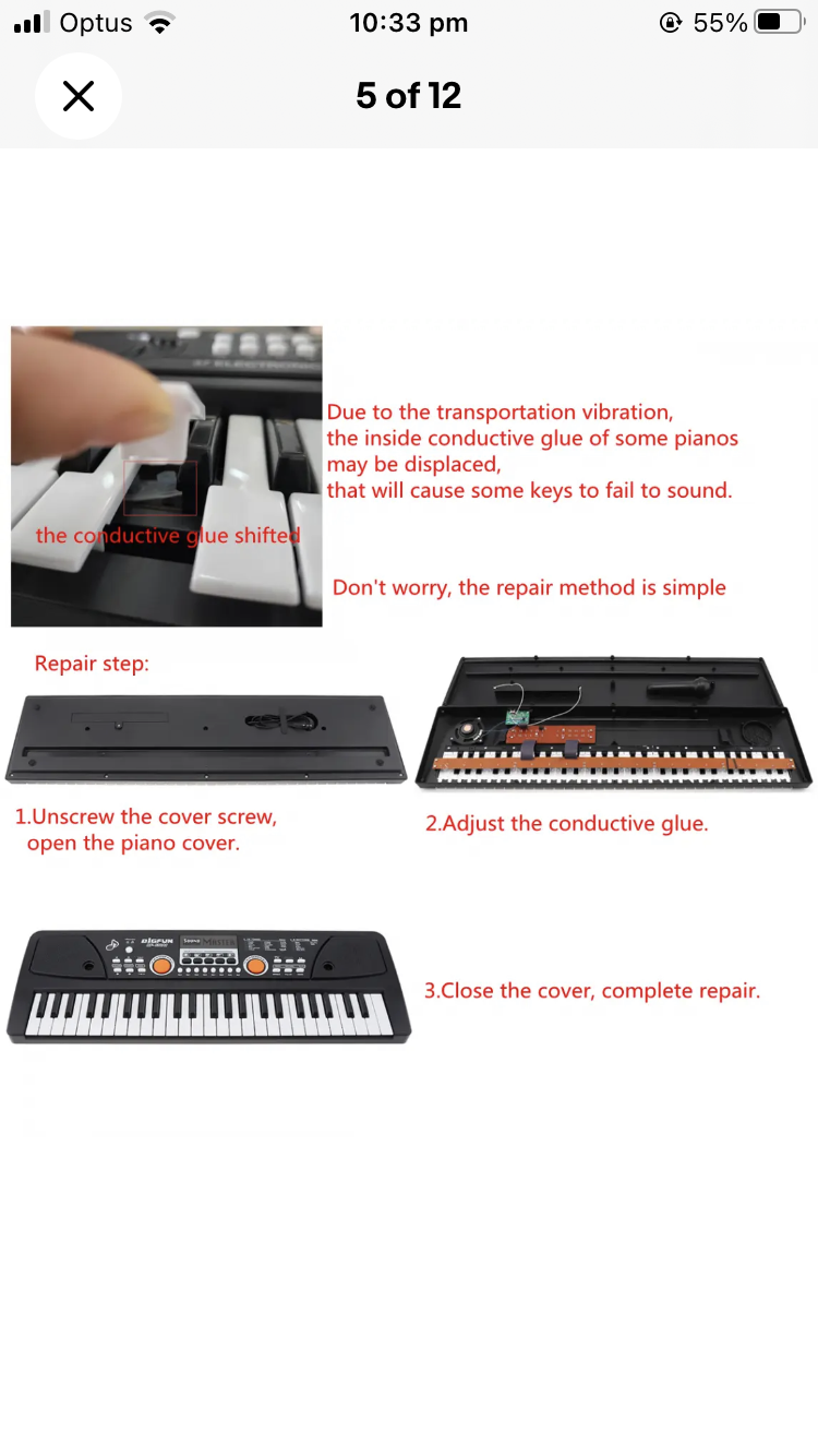 Brand new- free post 61 Key Digital Music Electronic Keyboard Kids Gift Electric Piano Organs Mi