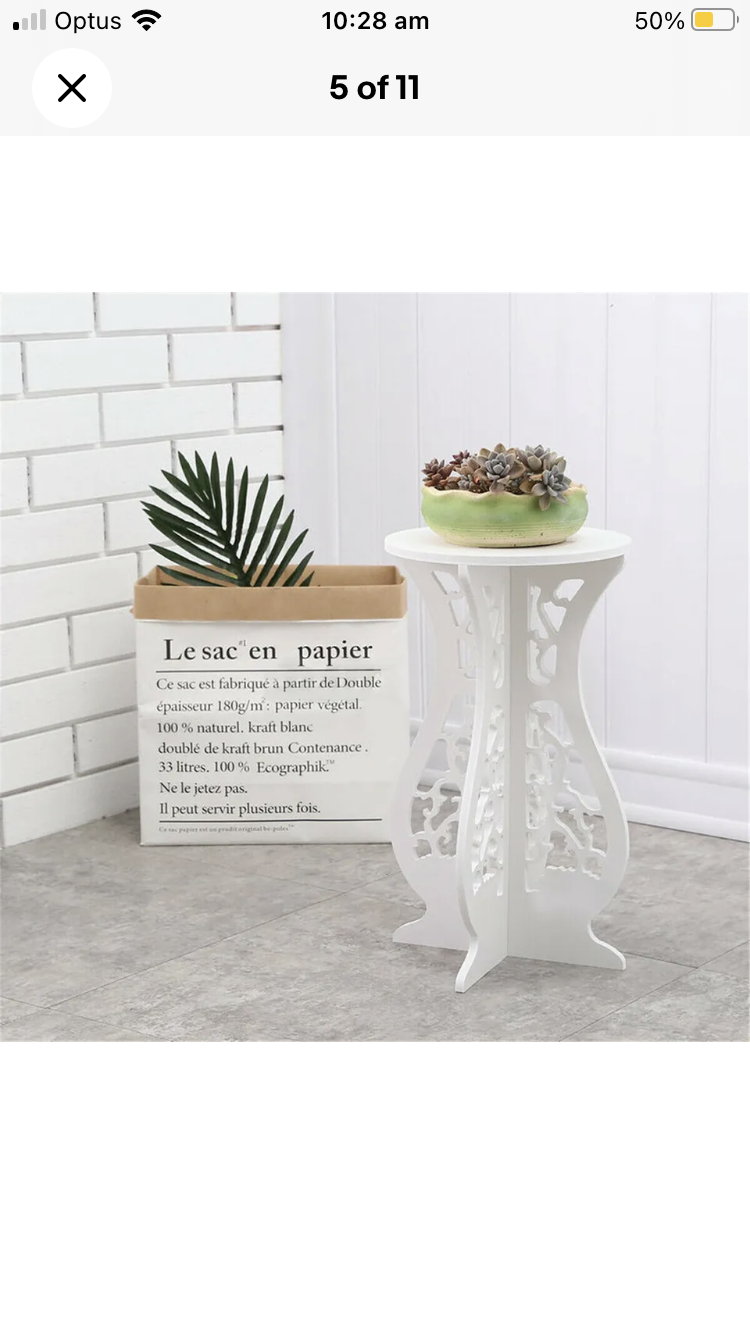 Brand new- free post Indoor Plant Flowers Pot Stand Display Round Wooden Rack Holder Table Decor Home