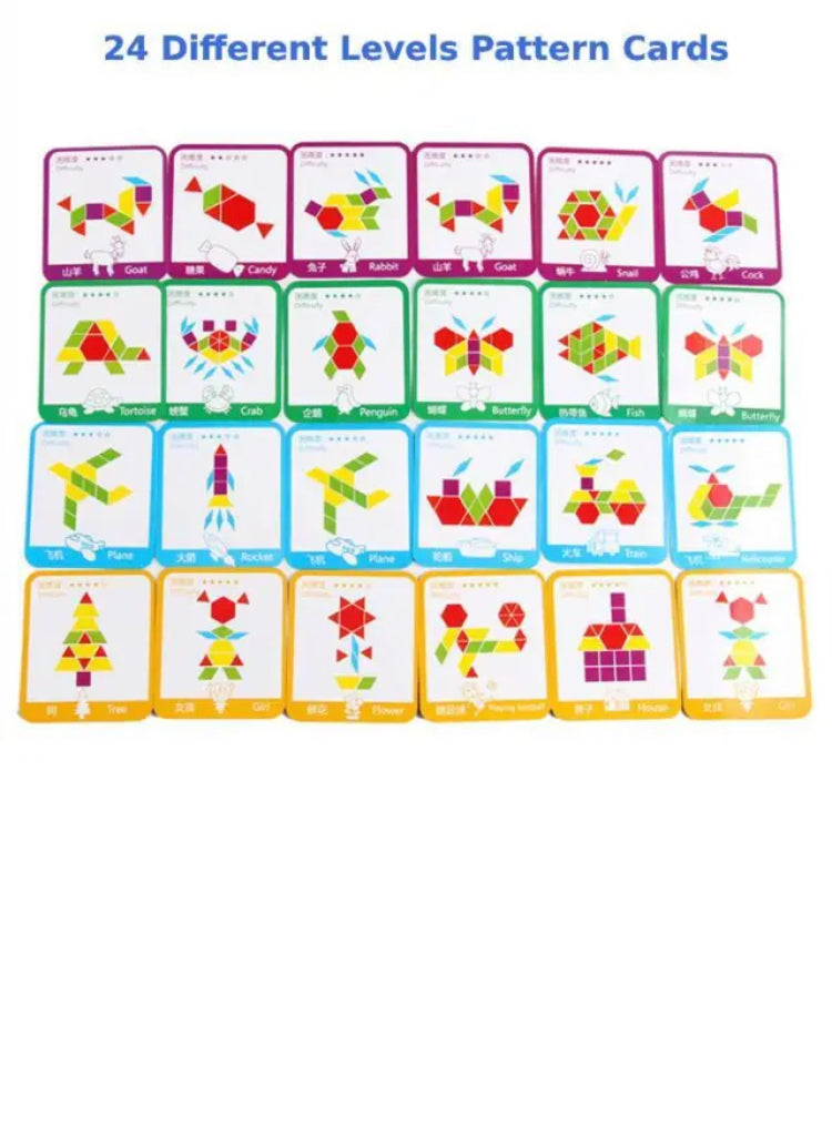 Brand new- free post -155Pcs Wooden Jigsaw Puzzle Games Montessori Educational Toys For Kids Patterns