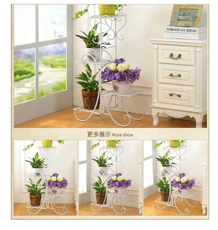 Brand new- free post white 4 tier plant stand