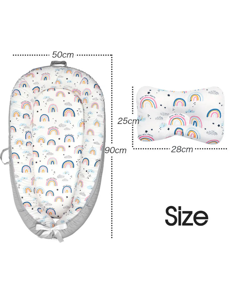 Brand new-free post Baby Nest Bed Lounger Sleeping Portable Pillow Newborn Bassinet Crib Cot