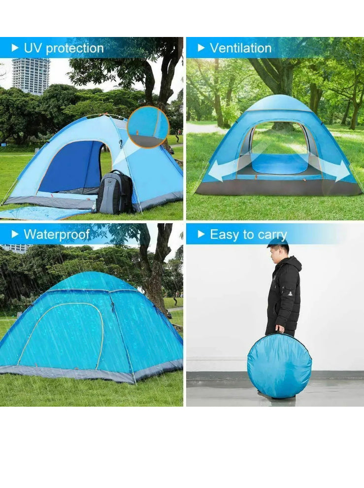 2-3 Person Instant Automatic Pop Up Portable Tent Camping Beach Outdoor Shelter