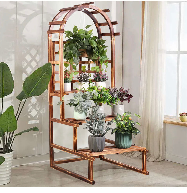 Brand new- free post Outdoor Indoor XL Large Plant Stand Arched Top Flower Planter Hanging Shelf Rack